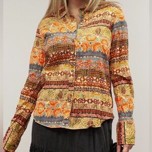 NWT Kyla Seo Love Kyla 100% Cotton Marla Shirt Size Small Handmade Button Down